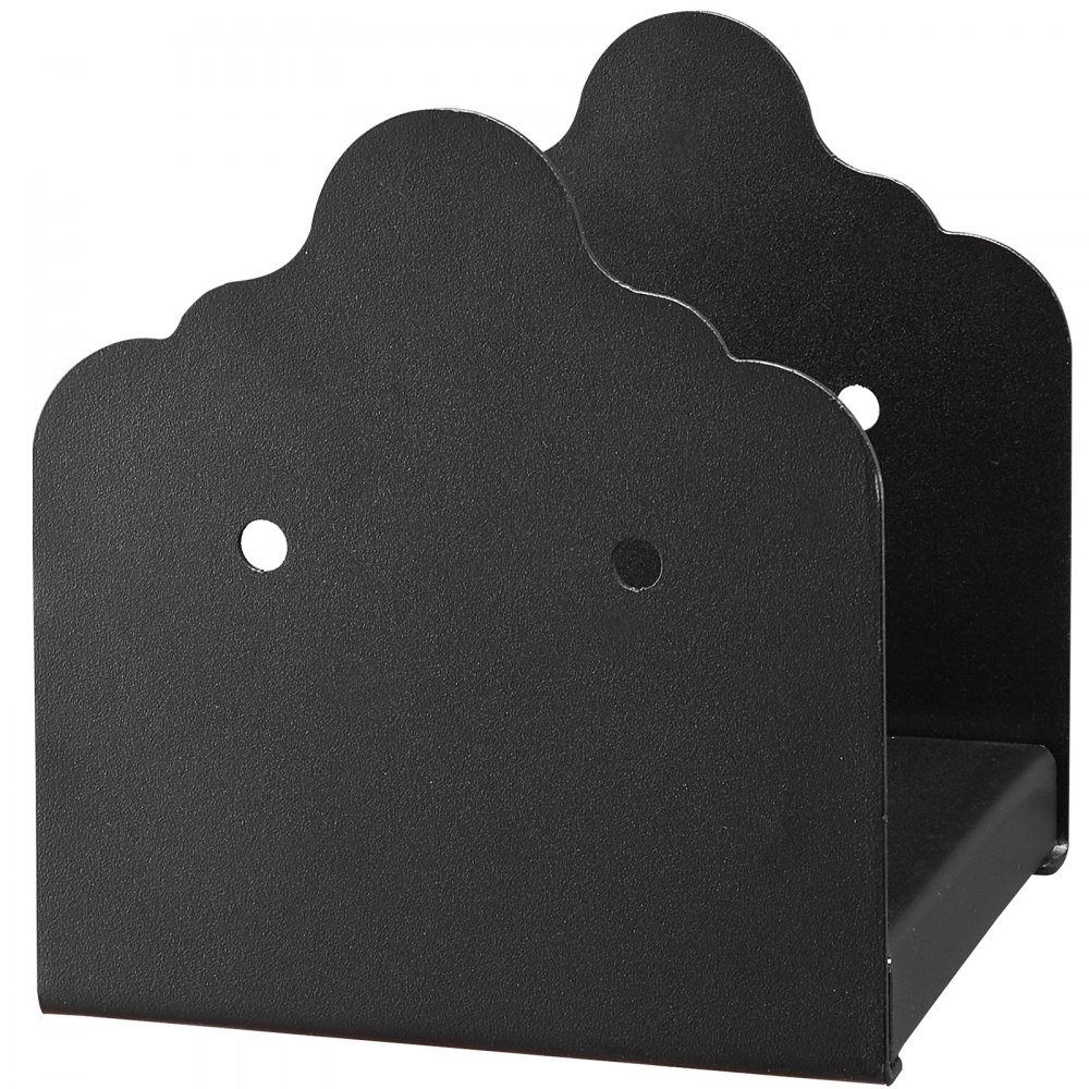 VEVOR Base para Postes de Madera 150 x 145 mm Tamaño Interior 150 x 141 mm 2 Piezas Soportes de Acero al Carbono para Postes Espesor de 2 mm para Instalaciones Fijas de Pérgolas, Barandillas, Negro