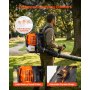 VEVOR Soplador de Hojas 43 cc Soplador de Mochila a Gasolina para Limpieza, Motor de 2 Tiempos, Tanque de Combustible 1,38 L, Volumen 815 m³/h, Velocidad 241 km/h, para Nieve Residuos en Jardín Patio