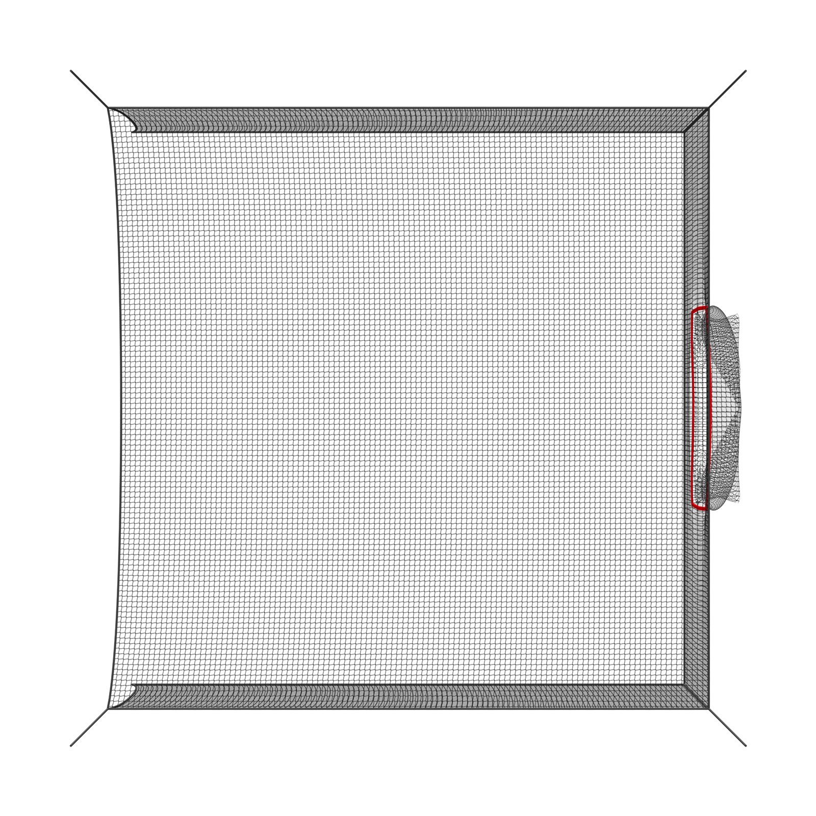 VEVOR Jaula de Golf de 305 x 305 x 305 cm, con Tejido de Poliéster de 3 Capas sin Nudos, con Ganchos Robustos en Forma de D, Objetivo de Golf y Béisbol de 9 Hoyos, para Exteriores e Interiores