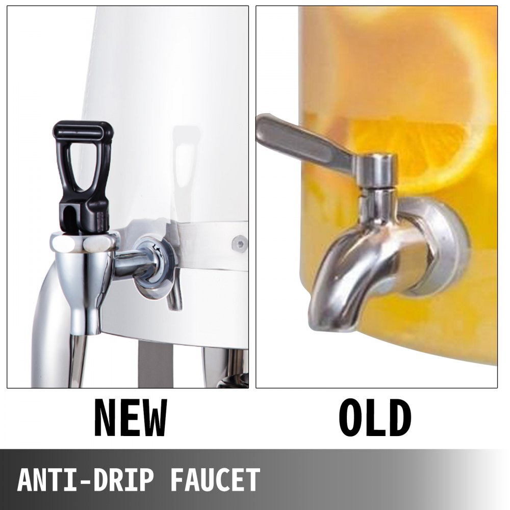 Dispensador De Bebidas Con Grifo De Acero Inoxidable+pc, 3 Galones, Con 4 Patas