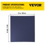 VEVOR Mantas de Embalaje y Mudanza 203 x 183 cm Manta para Envolver Muebles Azul Manta para Mudanza 12 Piezas Almohadilla de Fieltro de Embalaje para Cama Mesa Silla Muebles Electrodomésticos