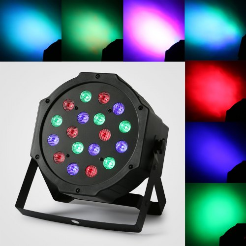 Luz De Escenario Plástico De Ingeniería Color Rojo Verde Azul 18 X 3w Led Club