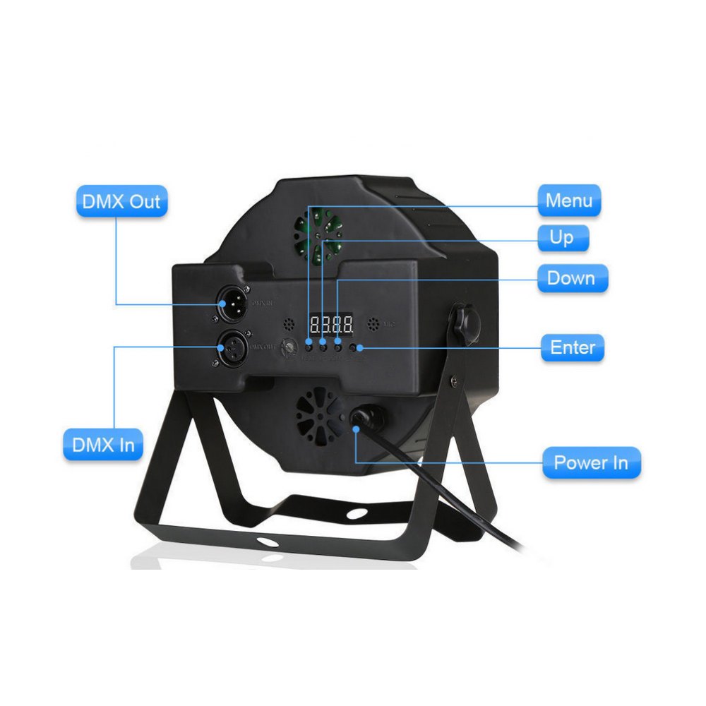 Luz De Escenario Plástico De Ingeniería Color Rojo Verde Azul 18 X 3w Led Club