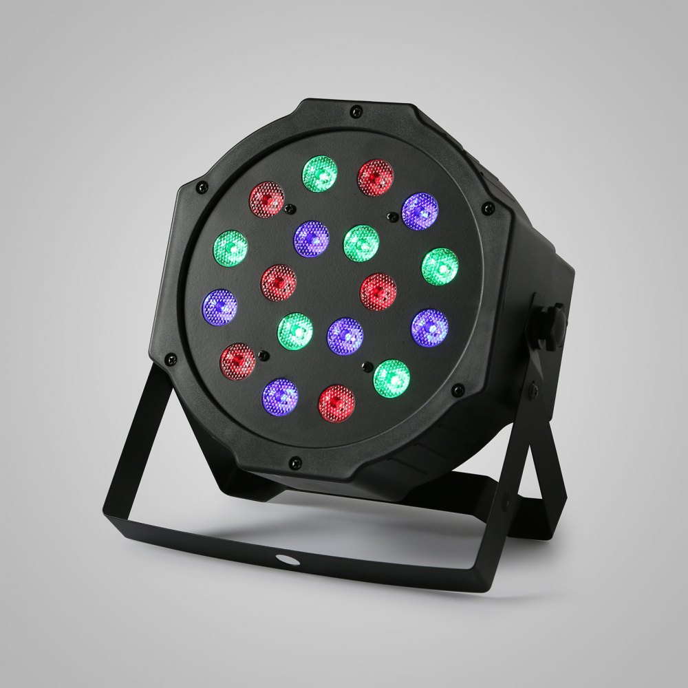 Luz De Escenario Plástico De Ingeniería Color Rojo Verde Azul 18 X 3w Led Club