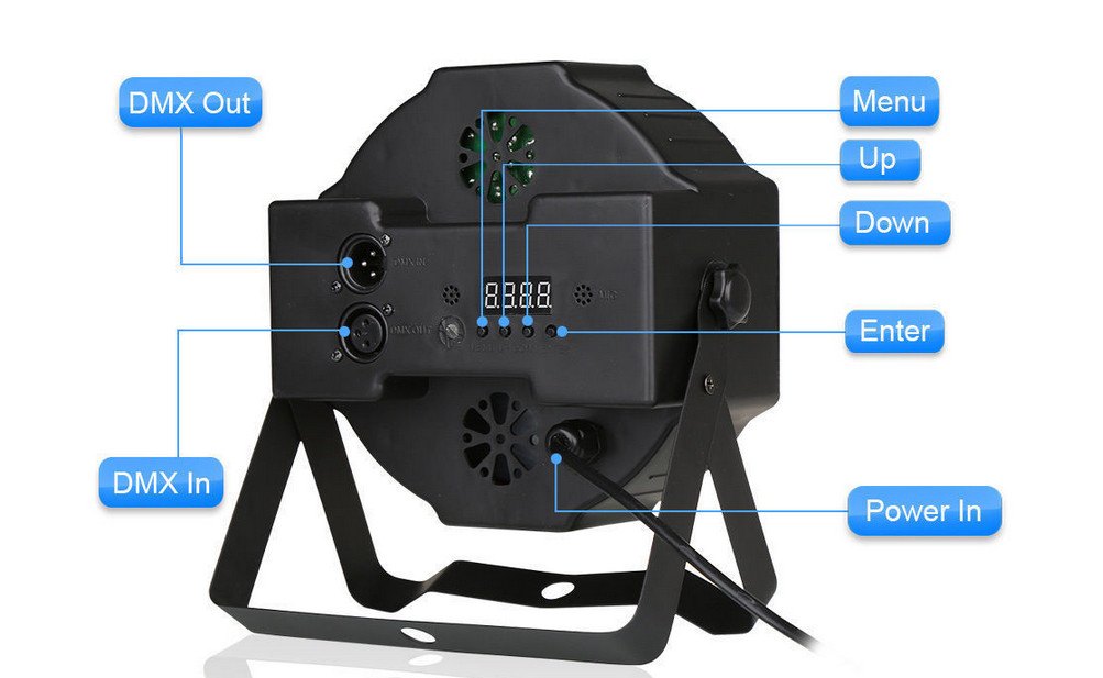 Luz De Escenario Plástico De Ingeniería Color Rojo Verde Azul 18 X 3w Led Club