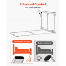 VEVOR Barandilla de Cama Plegable a Personas Mayores, 70 cm, con Correa de Sujeción, Protección Anticaídas y Protección de Bordes, Compatible con Camas King, Queen, Matrimoniales e Individuales