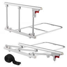 VEVOR Barandilla de Cama Plegable a Personas Mayores, 70 cm, con Correa de Sujeción, Protección Anticaídas y Protección de Bordes, Compatible con Camas King, Queen, Matrimoniales e Individuales