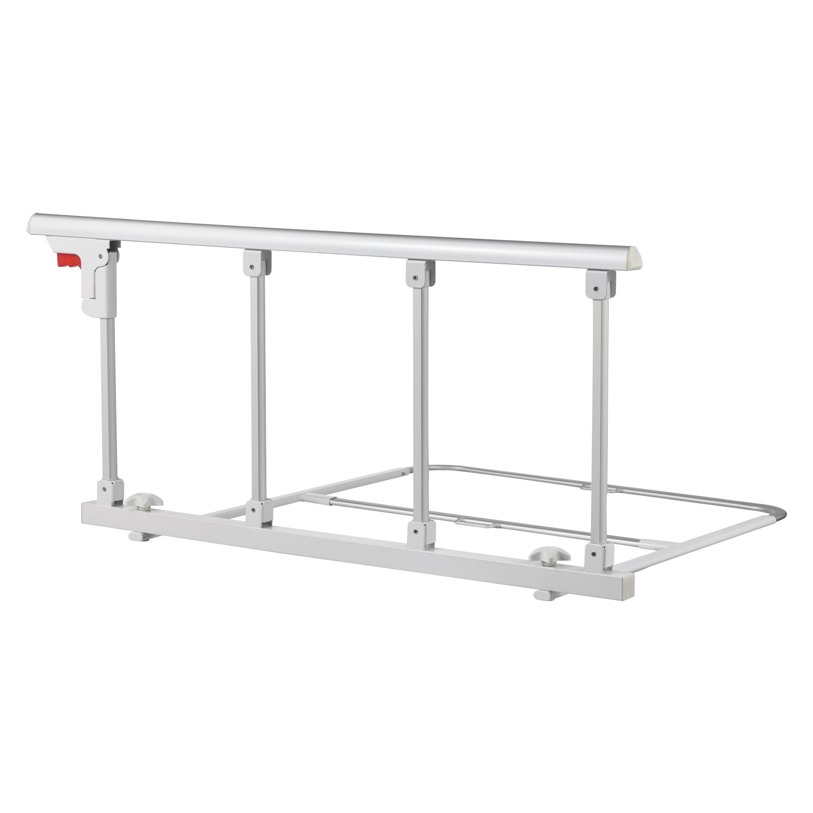 VEVOR Barandilla de Cama Plegable a Personas Mayores, 97 cm, con Correa de Sujeción, Protección Anticaídas y Protección de Bordes, Compatible con Camas King, Queen, Matrimoniales e Individuales