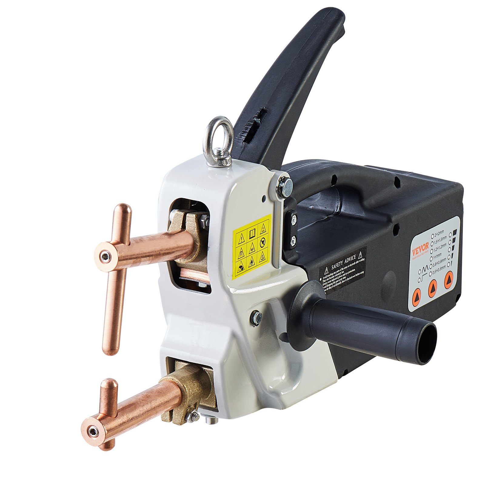 VEVOR Soldador por Puntos Portátil Máquina de Soldadura por Puntos Espesor de 4/25" con Capacidad de Entrada de 9,2 KVA para Lámina de Acero al Carbono, Acero Inoxidable, Lámina de Aluminio