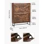 VEVOR Zapatero con 2 Solapas y Antivuelco, Ahorra Espacio, Organizador de Zapatos Independiente para Entrada, Pasillo, Sala de Estar, Porche, Carga Superior 15 kg, 800 x 240 x 973 mm, Marrón
