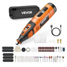 VEVOR Kit de Herramientas Rotativas Inalámbricas, 119 Piezas, Portátil, de 12 V CC, 28 Velocidades, 5000-32 000 RPM, para Grabar, Lijar, Pulir, Tallar, Cortar y Manualidades, 230 x 55 x 57 mm
