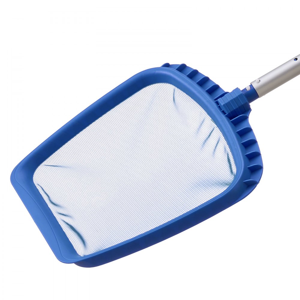VEVOR Kit de Limpieza de Piscinas, con 2 Cabezales de Cepillo Extraíbles (51/14 cm) y 2 Redes Desnatadoras, Juego de Herramientas de Limpieza para Piscinas Enterradas/Elevadas para Hojas, Sin Poste
