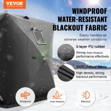 VEVOR Tienda de Campaña para Pesca en Hielo 1,8 x 1,8 x 2 m para 3 o 4 Personas