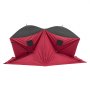 VEVOR Carpa de Pesca para 6-8 Personas 3,6 x 1,8 x 2 m Refugio para Pesca, Tienda de Campaña Plegable para Pescadores, 6,27 m², Tela Oxford 300D, Ventilación, Cuerdas, Estacas, Bolsa, Rojo y Negro