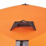 VEVOR Tienda de Campaña para Pesca en Hielo 4 x 4,3 x 2,33 m 8-10 Personas, Carpa Refugio para Pescadores, 14,2 m², Oxford 600D, Algodón Aislante, con Cuerdas, Estacas de Hielo, Bolsa, Naranja y Negro