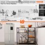 El estante para panadero de cocina VEVOR mantiene la cocina organizada en comparación con una encimera desordenada. Almacenamiento limpio y ordenado.