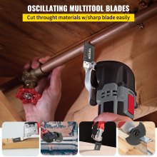 VEVOR Hojas de Sierra Multiherramienta Oscilante 50 pcs Hojas de Sierra Oscilante 1-3/4", 1-3/8", 3-1/2" Cuchillas de Herramientas Oscilantes Material de HCS + Acero Inoxidable para Madera y Metal