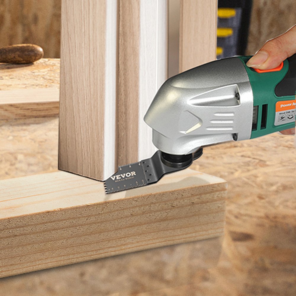 VEVOR Hojas de Sierra Multiherramienta Oscilante 100 Piezas Kit de Hojas de Sierra Oscilante Cuchillas de Herramientas Oscilantes Material de HCS con Caja de Plástico para Madera y Metal