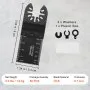 VEVOR Hojas de Sierra Oscilante 50 Piezas Universal Multifunción de Liberación Rápida Kit de Accesorios de Madera de Plástico de Aluminio Adecuado para Dewalt Milwaukee Hitachi Chicago Craftsman