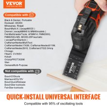 VEVOR Hojas de Sierra Oscilante 50 Piezas Universal Multifunción de Liberación Rápida Kit de Accesorios de Madera de Plástico de Aluminio Adecuado para Dewalt Milwaukee Hitachi Chicago Craftsman
