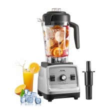 VEVOR Licuadora para Batidos, 2,5 L, 1600 W, con Motor Potente, Licuadora Multifuncional para Procesar Alimentos para Batidos, Malteadas y Jugos, Apta para la Cocina, 230 x 190 x 500 mm, Plata