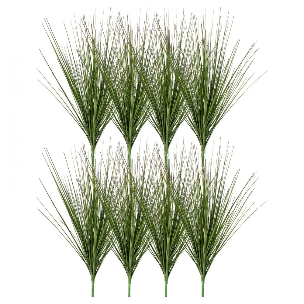 VEVOR Césped Artificial, 686 mm, Arbustos Verdes Artificiales, PVC Premium para Hogar, Jardín, Oficina, Decoración de Habitaciones, Inauguración de la Casa, 8 Piezas, Verde, 686 x 100 x 100 mm