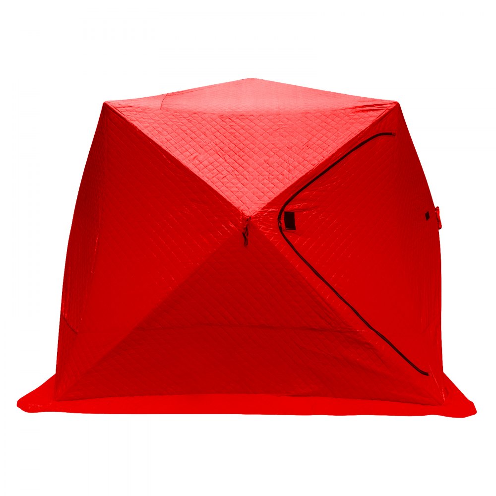 VEVOR Refugios de Pesca en Hielo Tienda de Pesca de Invierno Tienda de Refugio Portátil Impermeable Carpa Tienda de Pesca de Hielo para 3 Personas Color Rojo