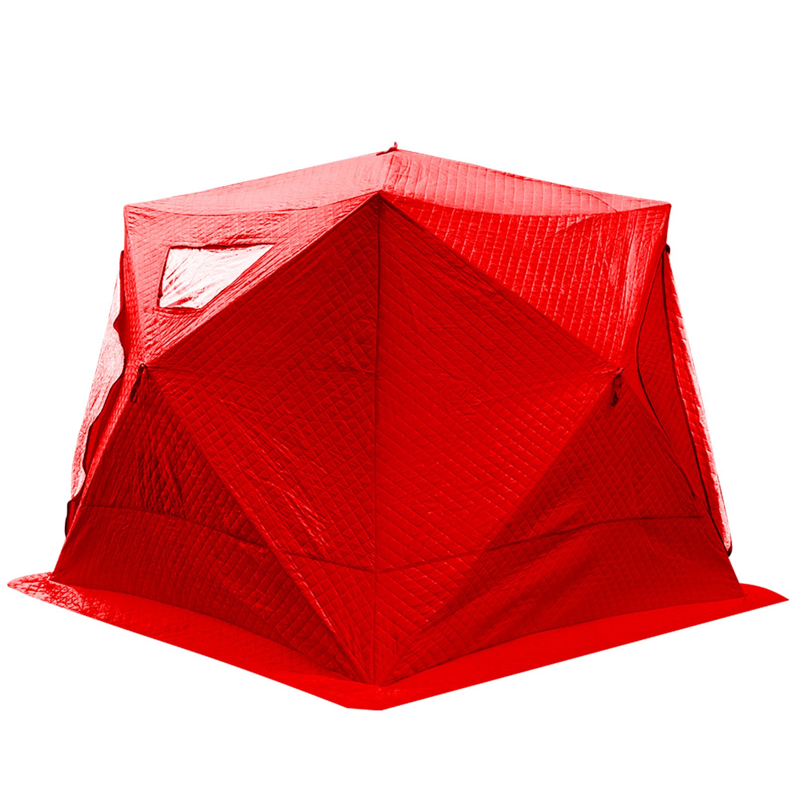 VEVOR Refugios de Pesca en Hielo Tienda de Pesca de Invierno Tienda de Refugio Portátil Impermeable Carpa Tienda de Pesca de Hielo para 3 Personas Color Rojo
