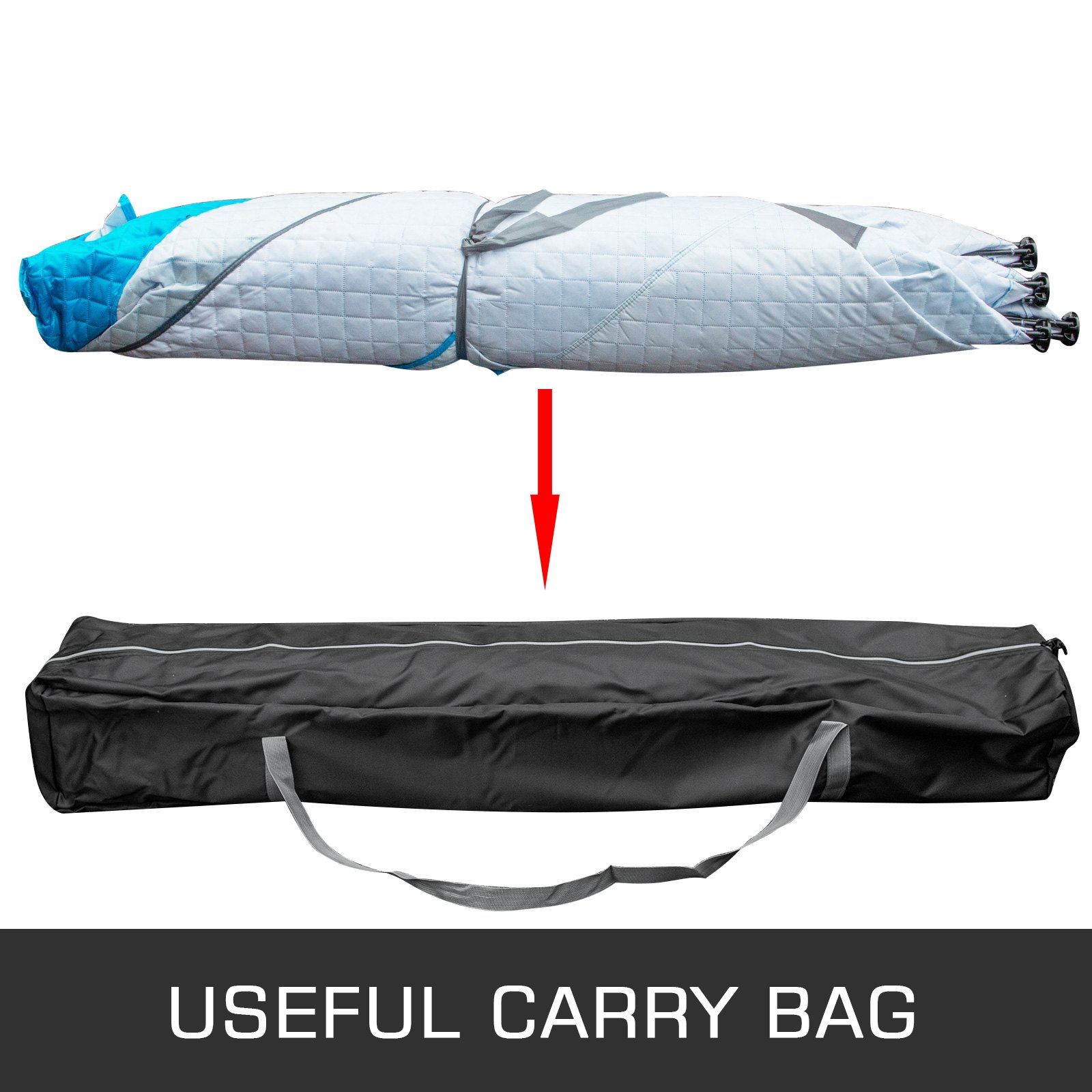 VEVOR Refugios de Pesca en Hielo Tienda de Pesca de Invierno Tienda de Refugio Portátil Impermeable Carpa Tienda de Pesca de Hielo para 4 Personas Color Azul