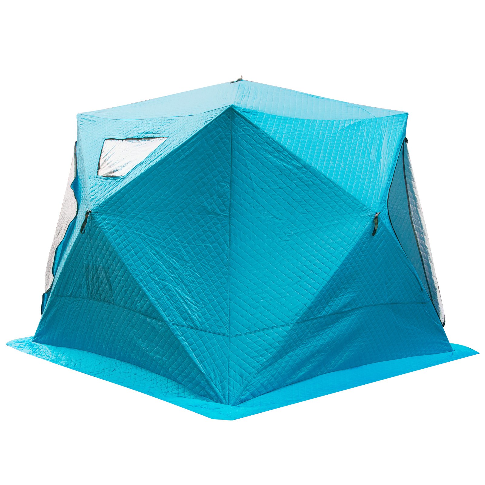 VEVOR Refugios de Pesca en Hielo Tienda de Pesca de Invierno Tienda de Refugio Portátil Impermeable Carpa Tienda de Pesca de Hielo para 4 Personas Color Azul