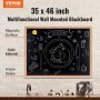 VEVOR Pizarra Negra de Menú con Marco de Madera Colgante de Pared 889 x 1168 mm Pizarra con Tiza para Mensajes Pizarra Magnética para Restaurante, Bar, Cafetería, Cocina, Decoración del Hogar y Bodas