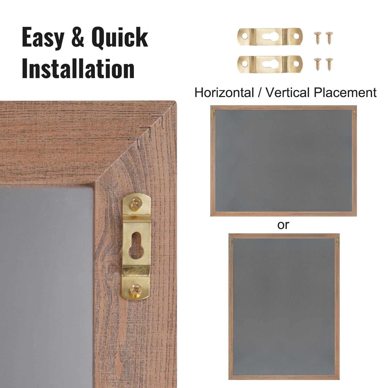 VEVOR Pizarra Negra de Menú con Marco de Madera Colgante de Pared 889 x 1168 mm Pizarra con Tiza para Mensajes Pizarra Magnética para Restaurante, Bar, Cafetería, Cocina, Decoración del Hogar y Bodas