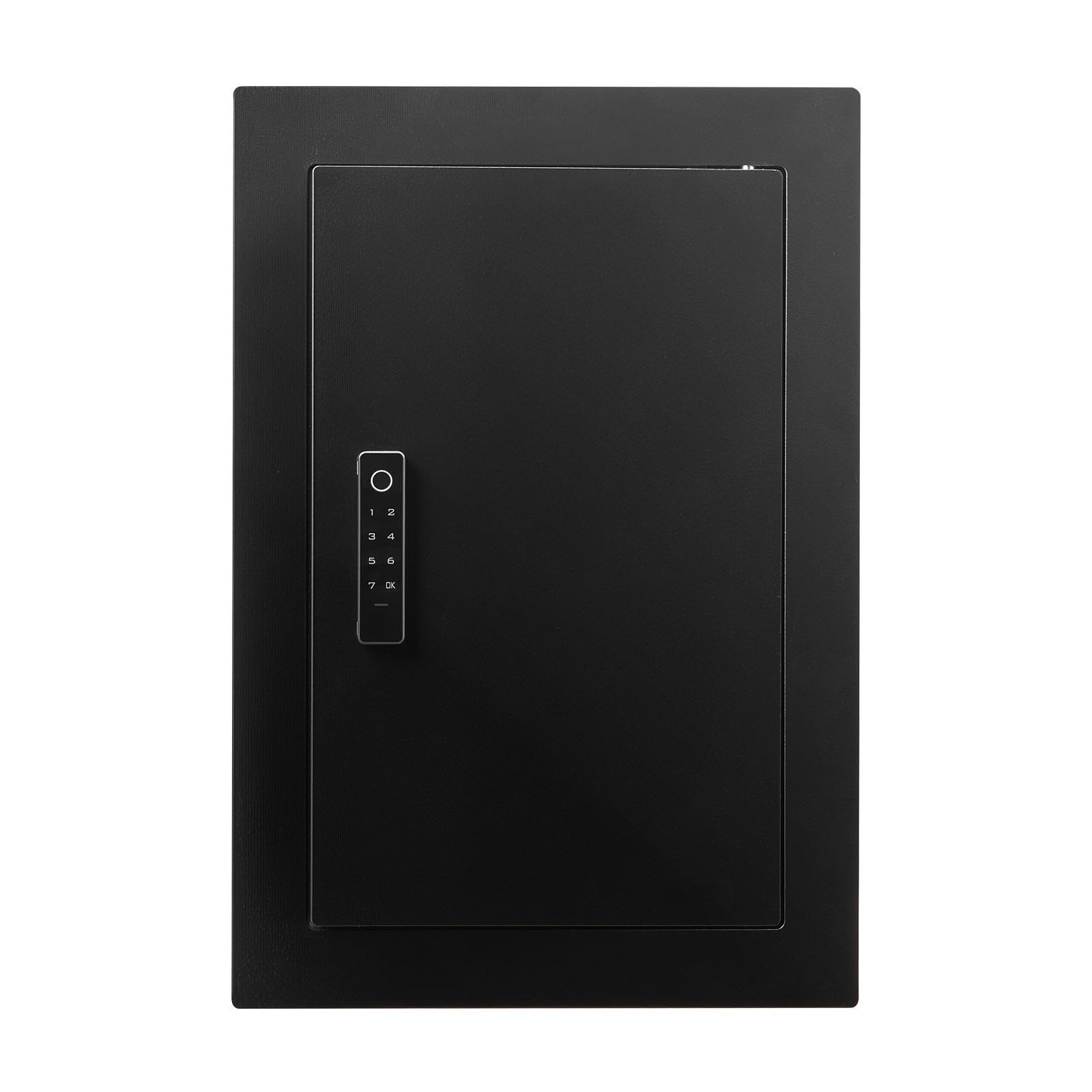 VEVOR Caja Fuerte Mural con Contraseña, Llave, Pomo Giratorio y Cerradura de Huella Dactilar, Carcasa Integrada de Acero Laminado en Frío Q235, para Dinero, Joyas y Ppasaportes, 102 x 381 x 559 mm