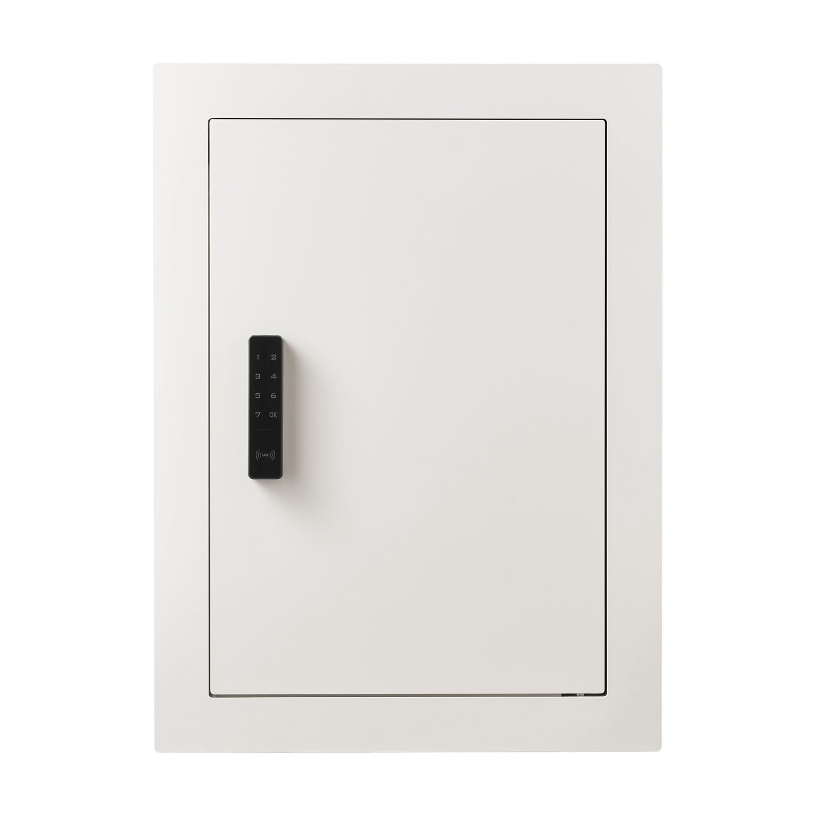 VEVOR Caja Fuerte Mural con Contraseña, Llave y Pomo Giratorio, Carcasa Integrada de Acero Laminado en Frío Q235, con Estantes Ajustables y Orificios de Montaje para Dinero y Pasaporte, Blanco