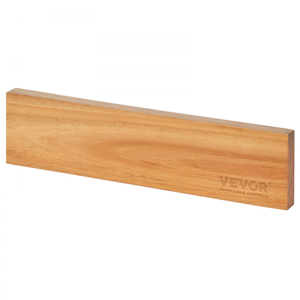 VEVOR Portacuchillas magnético extra potente, barra magnética para cuchillos de 10 pulgadas, montaje en pared de madera de acacia, sin taladro, multifunción para portacuchillos, utensilios de cocina