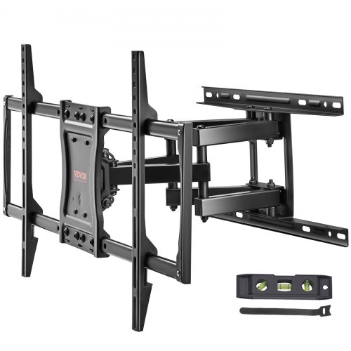 VEVOR Soporte de Pared para Televisores de Pantalla de 37"-70" Carga de 60 kg Soporte de Acero al Carbono Inclinable y Giratorio VESA Máximo 600x400 mm con 4 Brazos Articulados para Casa Oficina