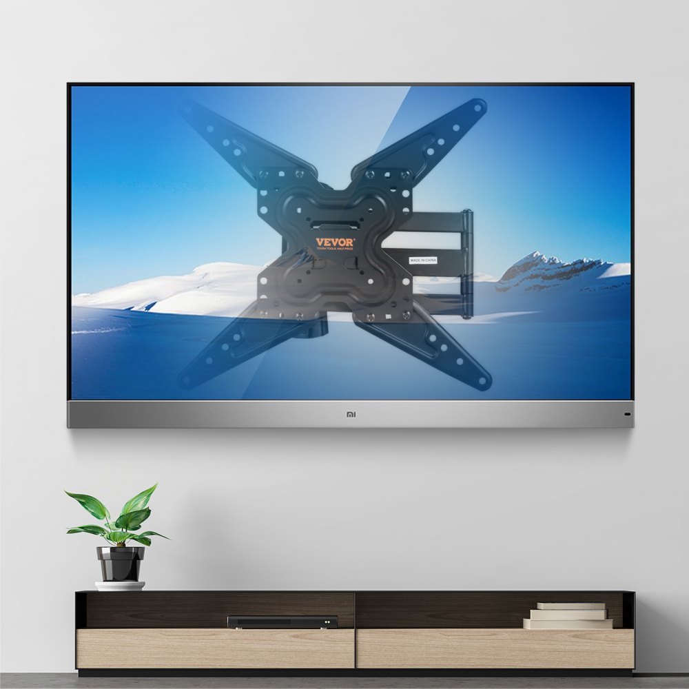 VEVOR Soporte de Pared para Televisores de Pantalla de 660-1397 mm Carga de 45 kg Soporte para TV Inclinable y Giratorio VESA 400x400 mm Máximo Soporte de Pared de Acero al Carbono para Casa Oficina