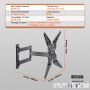 VEVOR Soporte de Pared para Televisores de Pantalla de 660-1397 mm Carga de 45 kg Soporte para TV Inclinable y Giratorio VESA 400x400 mm Máximo Soporte de Pared de Acero al Carbono para Casa Oficina