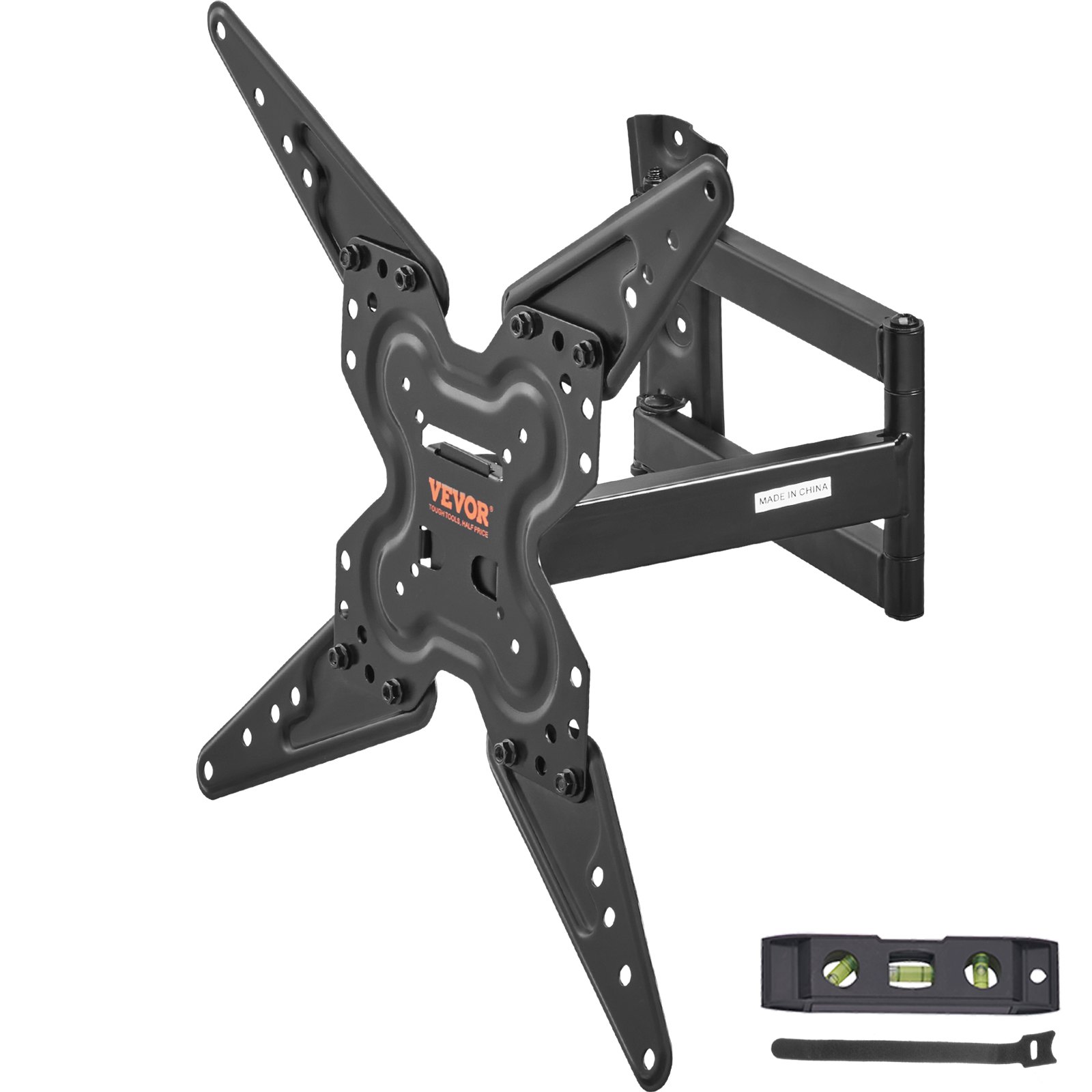 VEVOR Soporte de Pared para Televisores de Pantalla de 660-1397 mm Carga de 45 kg Soporte para TV Inclinable y Giratorio VESA 400x400 mm Máximo Soporte de Pared de Acero al Carbono para Casa Oficina