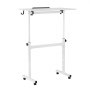VEVOR Standing Desk, Adjustable Height Mobile Stand Up Desk 360° Tilting Desktop, 810 x 410 mm Small Computer Sit Stand Rolling Workstation w/ Hook, Lockable Casters, 25 kg Capacity for Home Office