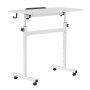 VEVOR Standing Desk, Adjustable Height Mobile Stand Up Desk 360° Tilting Desktop, 810 x 410 mm Small Computer Sit Stand Rolling Workstation w/ Hook, Lockable Casters, 25 kg Capacity for Home Office