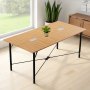 VEVOR Mesa de Conferencias Moderna, para 6-8 Personas, Rectangular, Mesa de Reuniones Multiusos con Patas de Metal para Oficina, Sala de Conferencias, Soporta hasta 68 kg, 1800 x 900 x 750 mm
