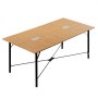 VEVOR Mesa de Conferencias Moderna, para 6-8 Personas, Rectangular, Mesa de Reuniones Multiusos con Patas de Metal para Oficina, Sala de Conferencias, Soporta hasta 68 kg, 1800 x 900 x 750 mm
