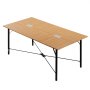 VEVOR Mesa de Conferencias Moderna, para 6-8 Personas, Rectangular, Mesa de Reuniones Multiusos con Patas de Metal para Oficina, Sala de Conferencias, Soporta hasta 68 kg, 1800 x 900 x 750 mm