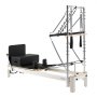 VEVOR Pilates Reformer with Tower 2.4m Pilates Machine 181kg Aluminum Alloy, for Home Use and Gym Workout, with Jump Board, Springs, Sitting Box, and Adjustable Headerest, for Advanced Beginners Users