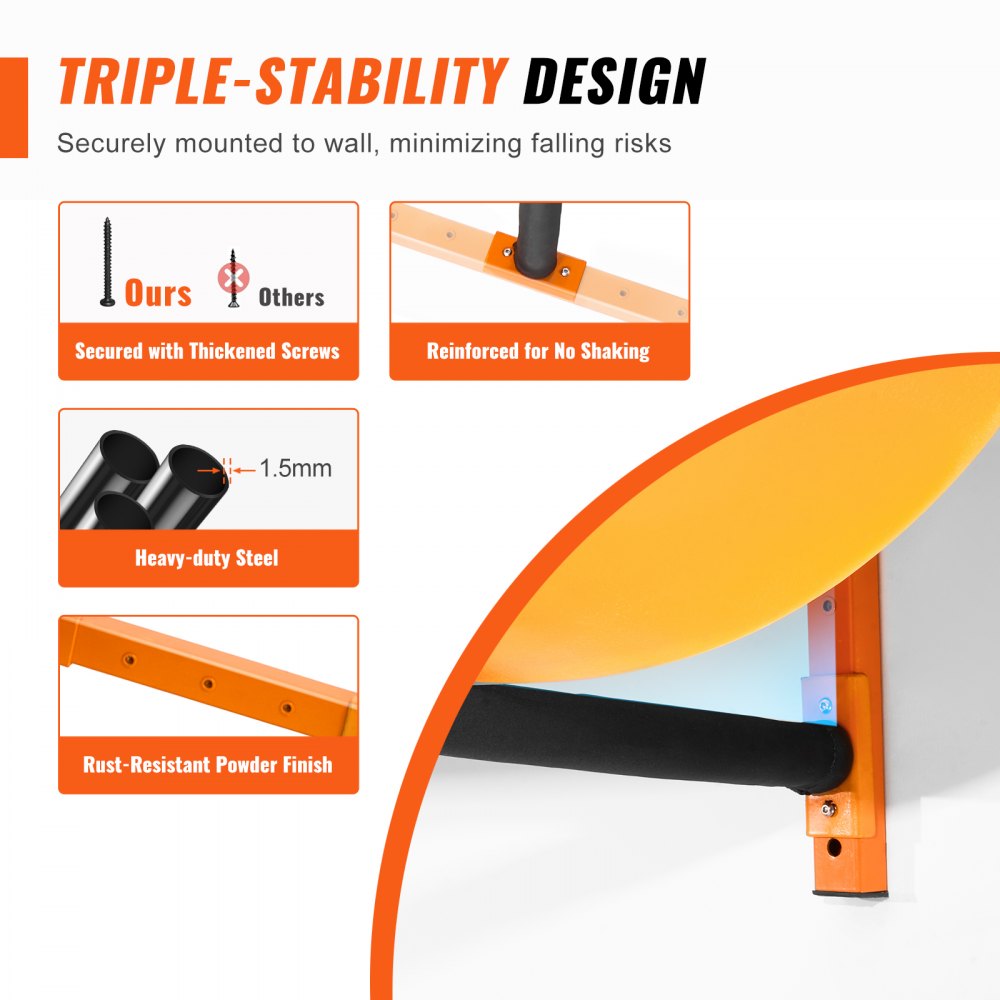 VEVOR Soporte de pared para 4 kayaks, estante para kayak, canoa, tabla de remo SUP, gancho de almacenamiento para kayak con brazos acolchados ajustables, carga de 181,6 kg