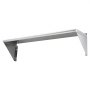 Estante de acero inoxidable VEVOR con soportes de pared y soportes triangulares.