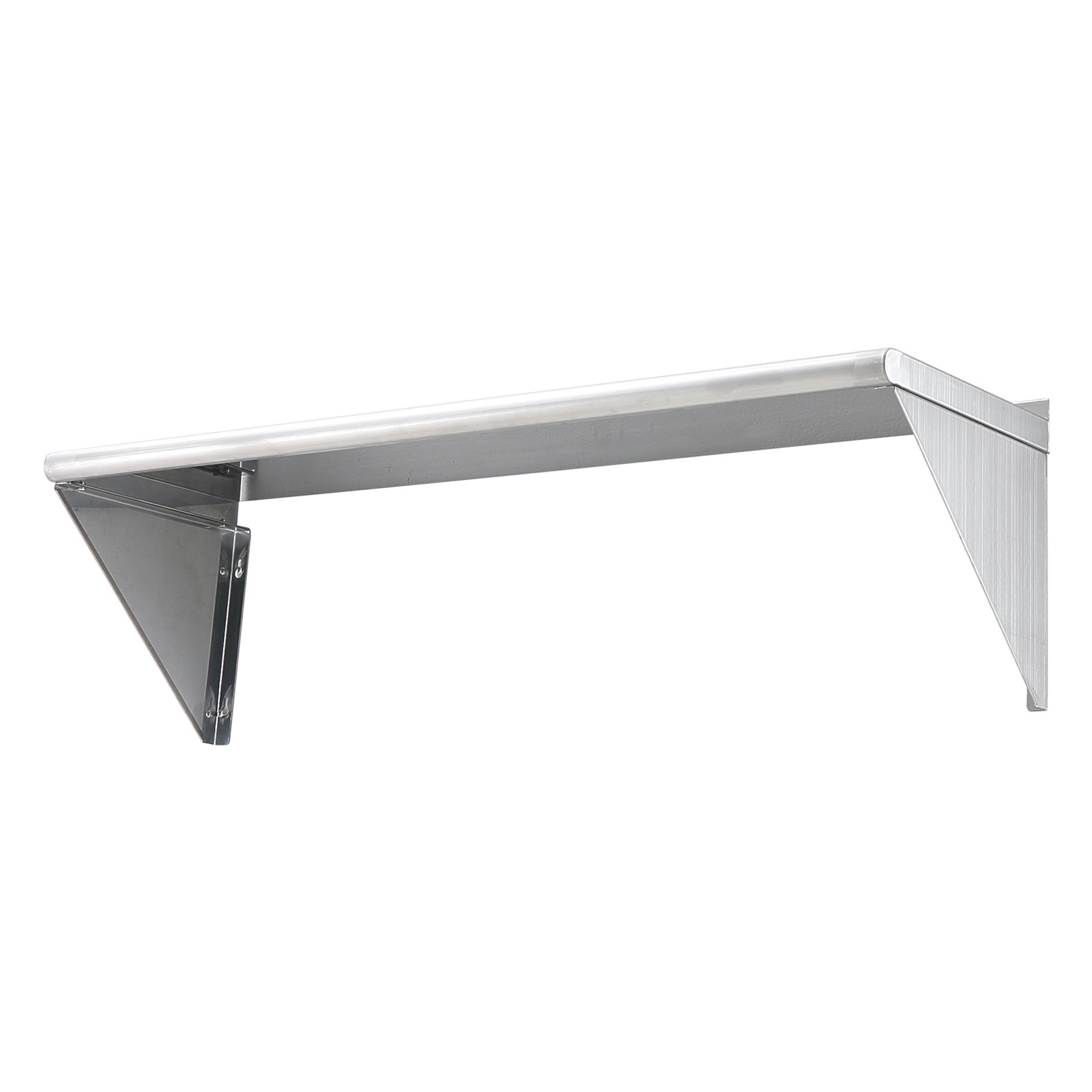 Estante de acero inoxidable VEVOR con soportes de montaje en pared y diseño elegante y duradero para almacenamiento.