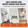 VEVOR Estante de Pared de Acero Inoxidable 610 x 457 x 63 mm Estante Flotante con Soporte Triangular Carga Máxima de 136 kg Estantería de Pared para Libros Portarretratos Plantas Oficina Baño Cocina