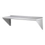 VEVOR Estante de Pared de Acero Inoxidable 1219 x 457 x 63 mm Estante Flotante con Soporte Triangular Carga Máxima de 180 kg Estantería de Pared para Libros Portarretratos Plantas Oficina Baño Cocina